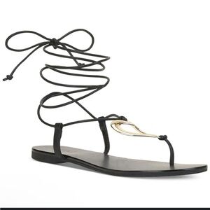 I.n.c. International Concepts Women's Ganesa Heart Lace-Up Flat Sandals